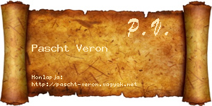 Pascht Veron névjegykártya